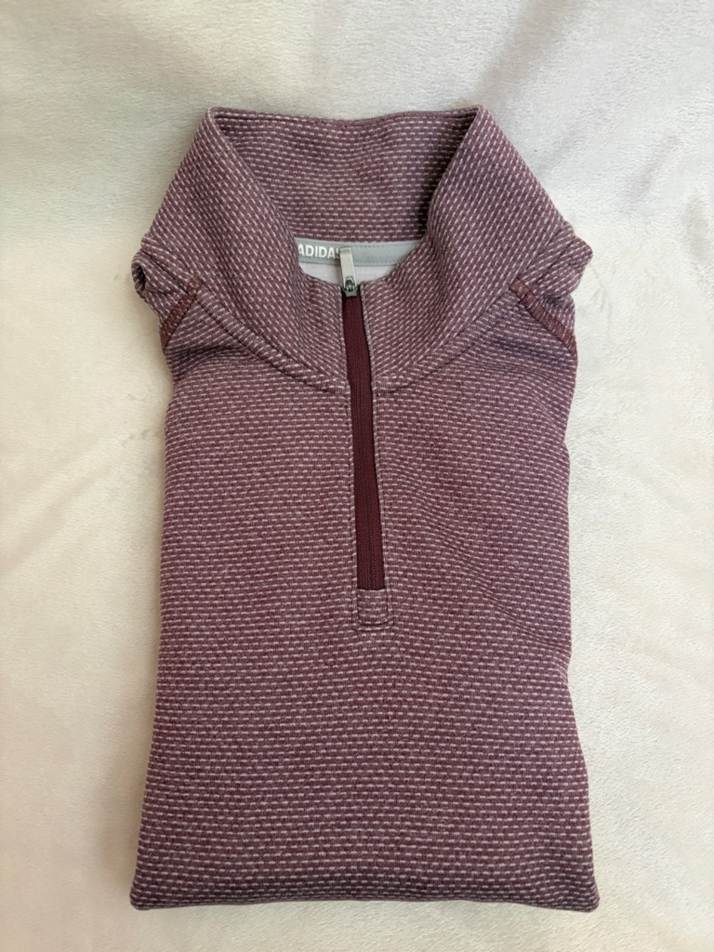 adidas Dusty Mauve Quarter-Zip Performance Pullover
